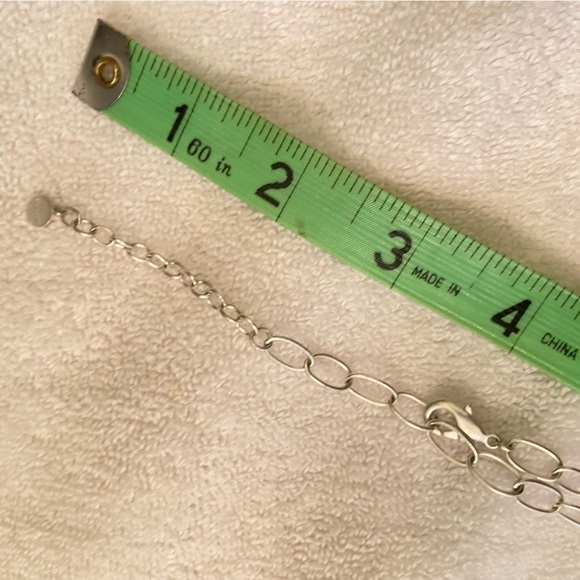 Stella & Dot sterling silver Arabesque link aqua & laborite long chain necklace - Picture 9 of 11